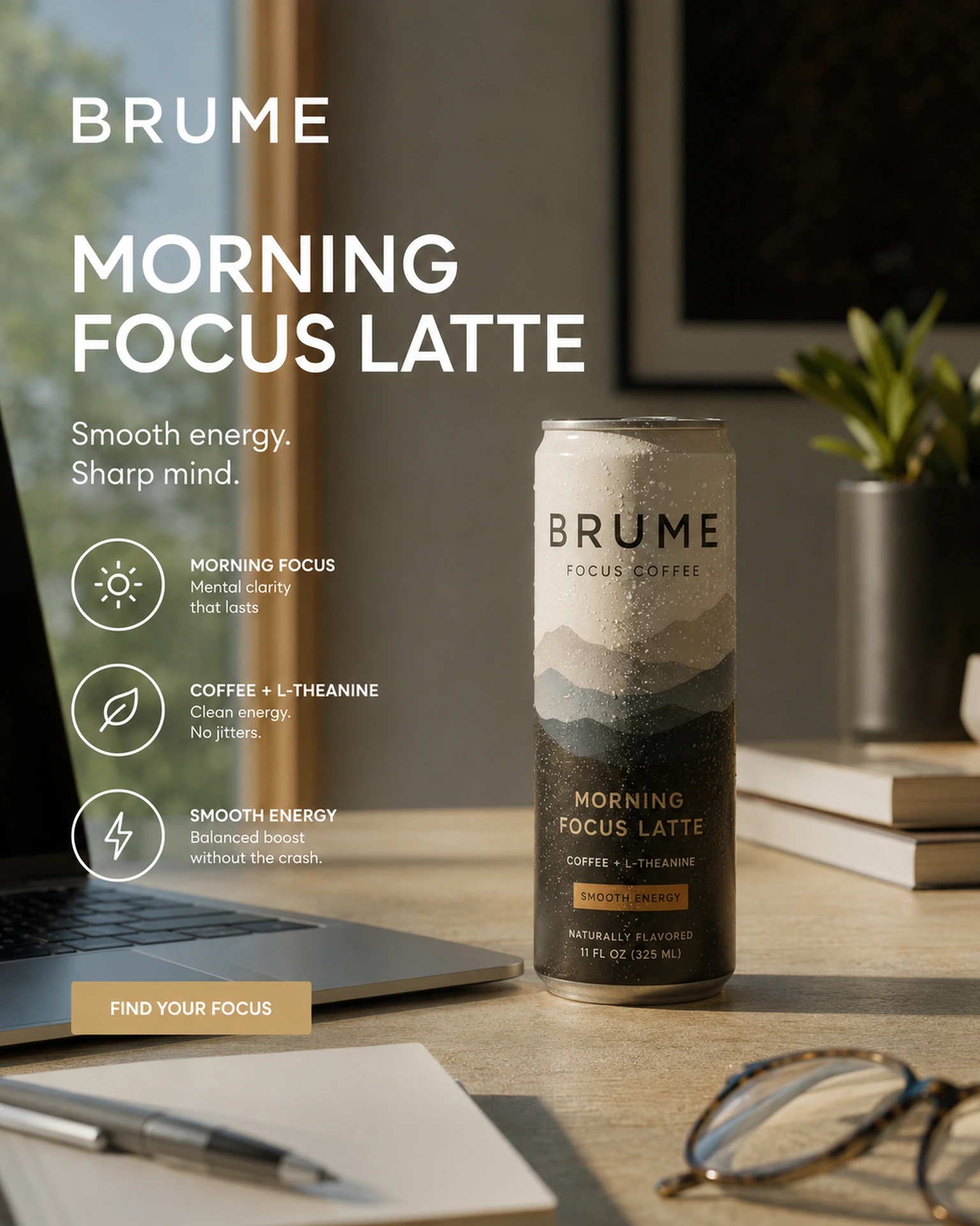 Brume morning focus latte original ad