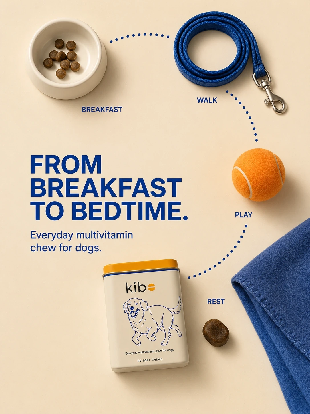 Kibo original breakfast to bedtime ad